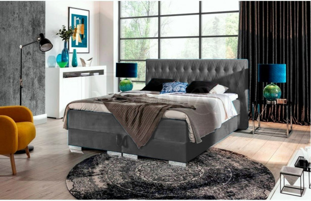 Boxspringbed incl. matras bed dubbel bedden hotel bekleding slaapkamer nieuw