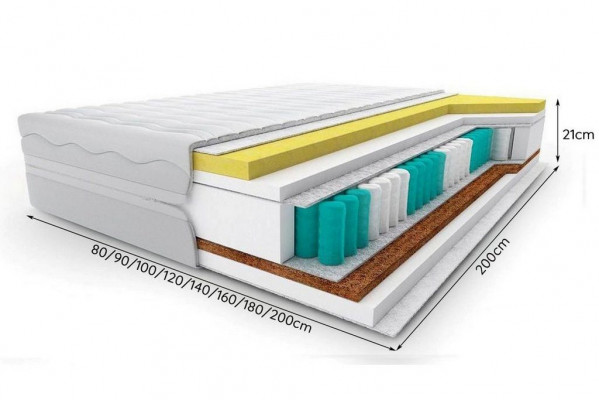Matratze Hoogwaardige 7 zones orthopedische matrassen bed 90x200cm bedden nieuw