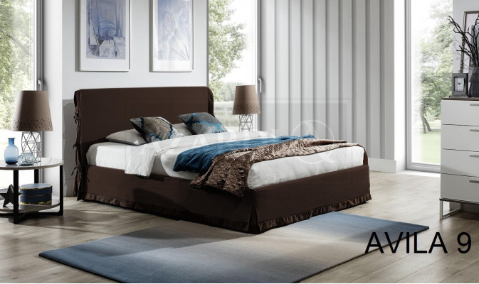 Gestoffeerd bed Bedden Bed Bekleding Leer Designer Hotel Tweepersoons Luxe Landhuis Nieuw