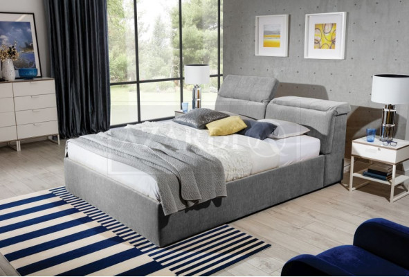 Wit 180x200 bed slaapkamer bedden textiel leer hotel luxe bekleding groot.