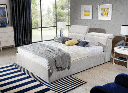 Wit 180x200 bed slaapkamer bedden textiel leer hotel luxe bekleding groot.