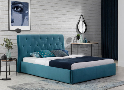 Bett Polster Design Luxe Dubbel Hotelbedden 180x200cm Slaapkamer Fluweel Nieuw