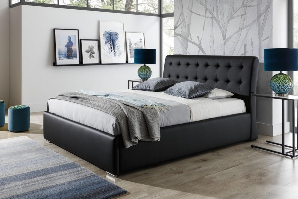 Luxe slaapkamer bed stoffering design luxe tweepersoons hotelbedden Chesterfield