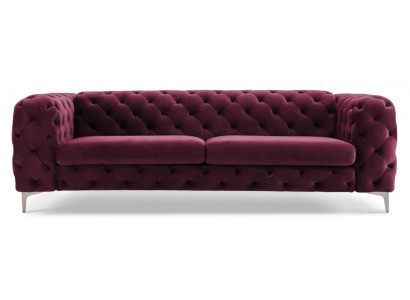 Chesterfield Sofa Driezitter Bourgondisch Creatieve Meubels Textiel Stof Woonkamer Nieuw