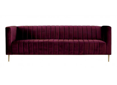 Burgundische Sofa Driezitter Stof Woonkamer Design Banken Stoffering Modern Bordeaux