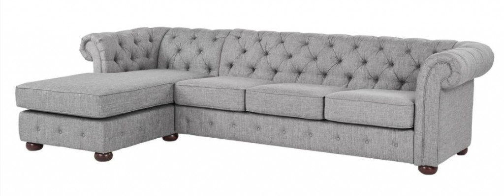 Hoekbank Beige Woonlandschap Bank Hoekopstelling Bekleding Chesterfield Meubel Design