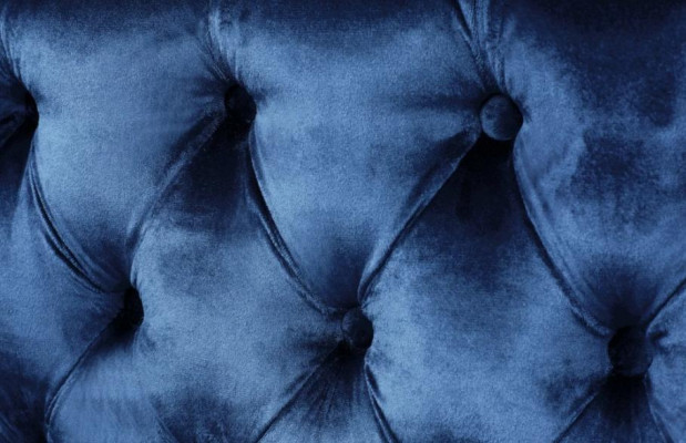 Hoekbank Blauw Chesterfield Bank Hoekopstelling Bekleding Fluweel Stof Hoek Meubelontwerp