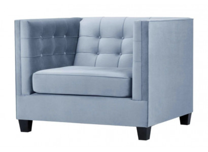 Blauwe Chesterfield fauteuil Woonkamer Textiel Stof Creatief Meubilair Modern