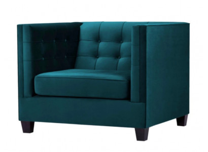Fauteuil Chesterfield stof zee groen Creatief meubilair Nieuwe woonkamer.