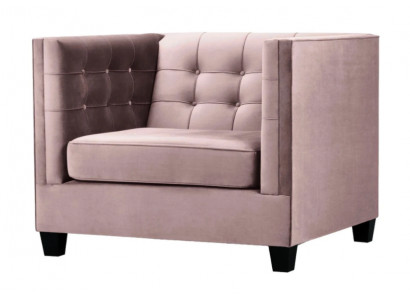 Fauteuil Chesterfield Textiel Stof Creatief Meubilair Nieuw Modern Woonkamer Paars
