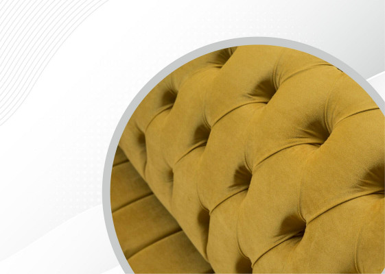 xxl Chesterfield Grote Bank Sofa Bekleding Set 4 Zitplaatsen Textiel Banken Nieuw