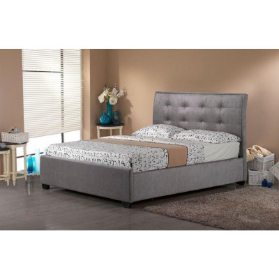 Chesterfield Design Gestoffeerd Engels Bed Tweepersoonsbed Grijs Bedden 160/180x200