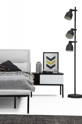 Bed bedframe tweepersoonsbed hout modern wit slaapkamer dubbel ontwerp