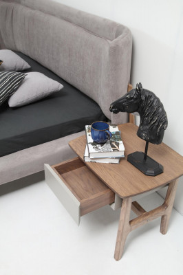 Nachtkastje Nachtschränkchen Hout Modern Tafel Bruin Slaapkamer Nieuw
