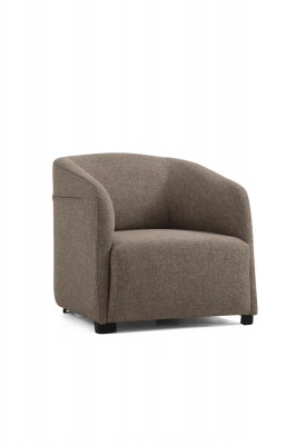 Fauteuil Oorfauteuil Stof Beige Woonkamer Polyester 1-Zits Modern