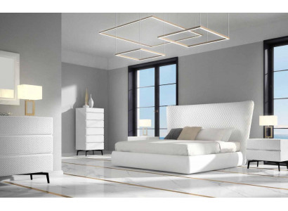 Bettrahmen Meubelontwerp Tweepersoonsbed Luxe Slaapkamer Houten Kunstlederen Bed Nieuw