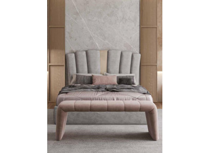 Bettrahmen Design Gestoffeerd Bed Designer Meubels Grijs Nieuw Bedden Slaapkamer Luxe