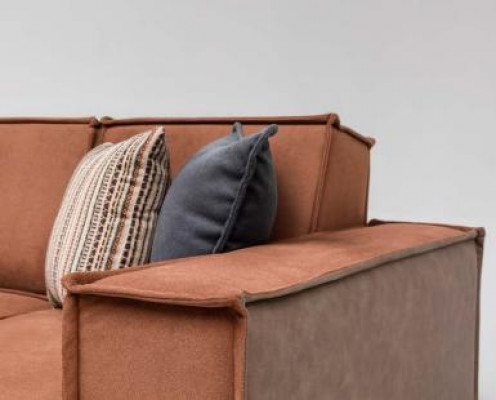 Hoekbank L-vorm Zitsofa Stoffen Bank Bruin Bank Moderne Stof