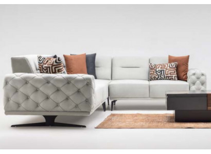 Hoekbank L-vorm Bekledingsbank Stofbank Grijze Bank Moderne Stof