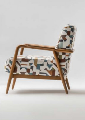 Compleet hoekbank L-vorm fauteuil stoffen bank beige sofa bankstel