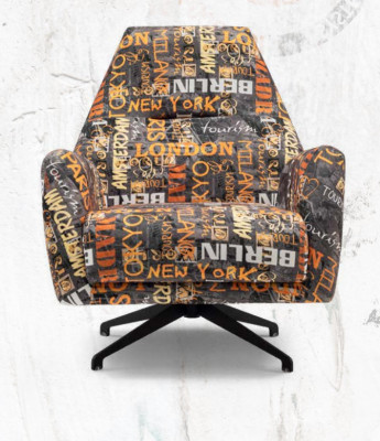 Hoekbank L-vormige stoffen sofa beige draaifauteuil set