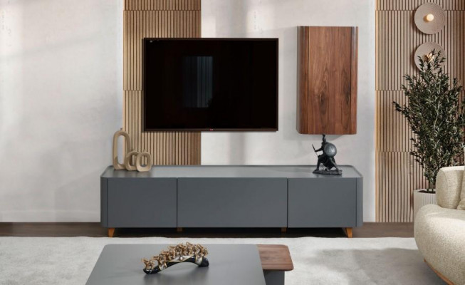 Designer grijs dressoir luxe woonkamer tv-standaard lowboard