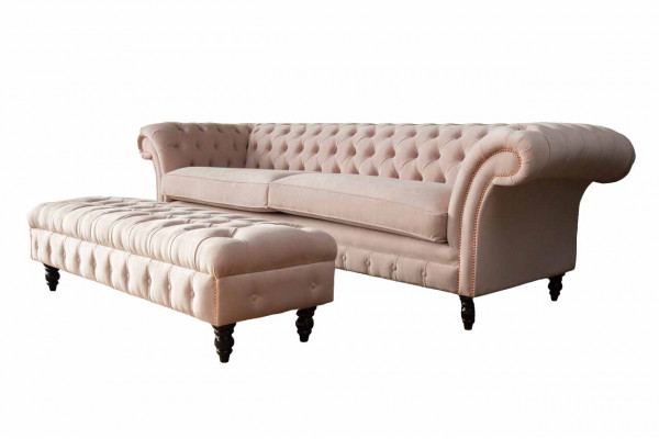 Voetenbankje Kruk Beklede kruk Zithocker Ottomaanse Chesterfield