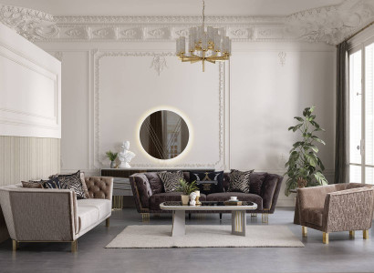 Modern set luxe bankstel 3+3+1 zitter stijlvolle gestoffeerde zitmeubelen