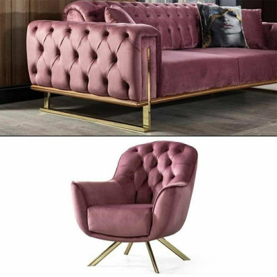 Ontwerper Chesterfield fauteuil Exclusieve gestoffeerde woonkamerfauteuil