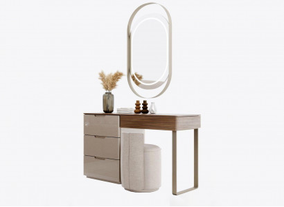 Slaapkamer set luxe kaptafel en spiegel kruk ontwerp nieuw 3-delig set