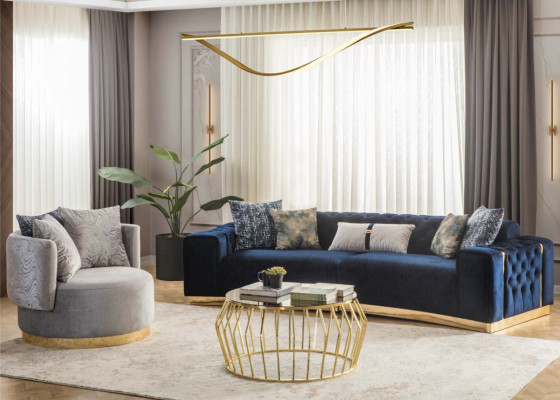 Ontwerp fauteuil Luxe eenzitter Modern stiksel Textiel 1 zitmeubelen Eenzitter.