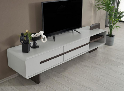 Witte lage kast Moderne RTV 2-deurs woonkamer dressoir Houten meubelstukken