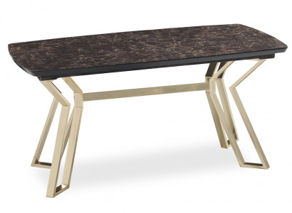 Luxueuze eettafel eetkamer tafel metaal goud tafels eettafels meubels