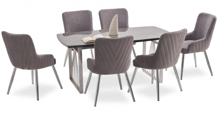 Moderne inrichting eettafel luxe eetkamertafel houten meubels