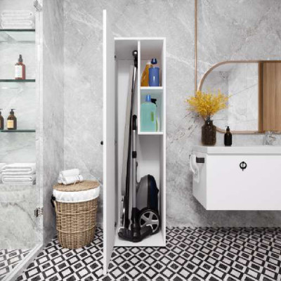 Badkamer badkast Moderne design met planken Wit Rechthoekig Modern