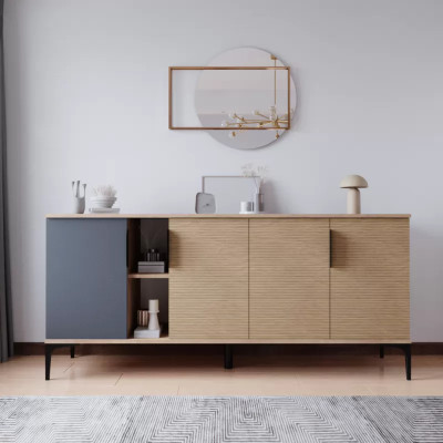 Bruin Grijs Licht Modern Rechthoekig Dressoir Woonkamer Luxe Ontwerp