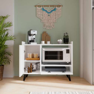 Eetkamerkast Koffiekast Modern Ontwerp Wit Kleur Rechthoekig