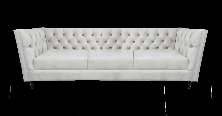 Leren bank driezits bank woonkamer gestoffeerde meubels zitmeubels Chesterfield.