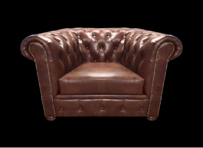 Woonkamer fauteuil nieuwe bank inrichting luxe designer lederen meubels Chesterfield