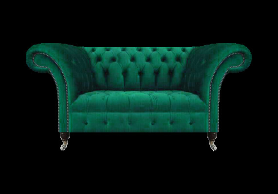 Chesterfield sofa tweezitsbank groen inrichting woonkamer gestoffeerde sofa