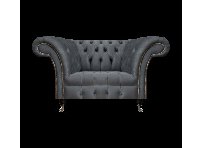 Chesterfield Moderne Grijze Fauteuil Designer Woonkamer Elegante Leunstoel