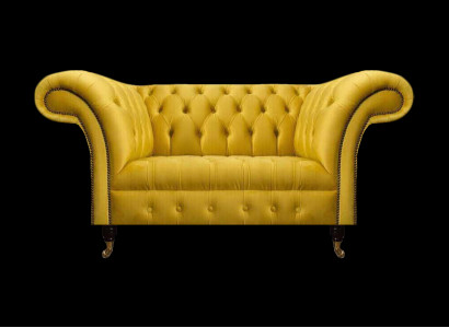 Chesterfield Gele Bank Woonkamer Stoffen Banken Designer Tweezitsbank