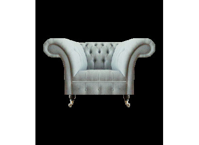 Chesterfield lichtgrijze fauteuil moderne woonkamer bekleding zitmeubels