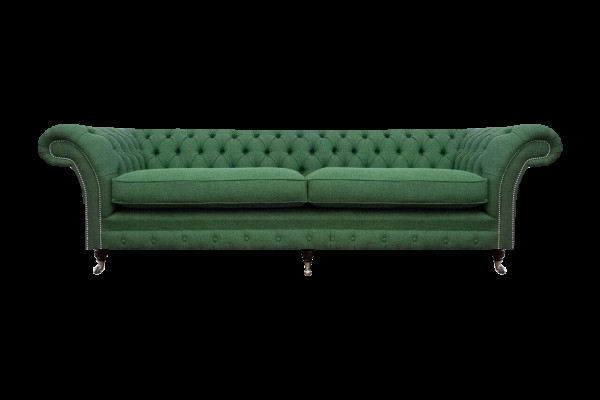 Chesterfield groene tweezitsbank woonkamer luxueus tweezitsmeubel.