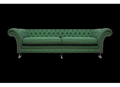 Chesterfield groene tweezitsbank woonkamer luxueus tweezitsmeubel.