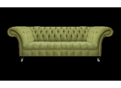 Chesterfield lichtgroene bank moderne woonkamer driezitter luxe meubels