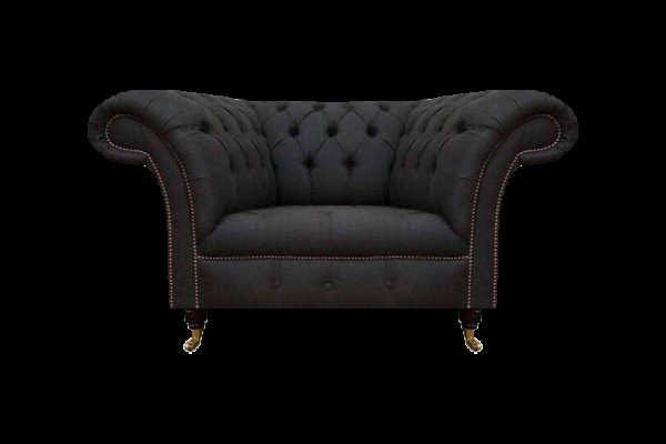 Zwarte Chesterfield fauteuil Designer zitmeubel Luxe eenzitter