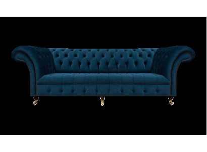 Chesterfield Designer Meubels Donkerblauwe Bank Designer Elegante Textielbanken