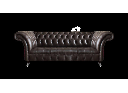 Chesterfield Leren Meubels Luxueuze Driezitsbank Woonkamer Elegante Banken