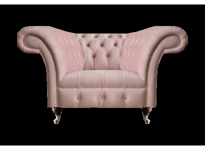 Chesterfield Rosa Fauteuil Woonkamer Designer Stoffenfauteuil 1-zitter